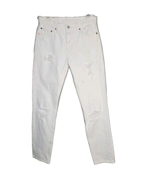 Levi’s 511 Jeans Mens 29x32 White Slim Fit Distressed Ripped Denim Jeans
